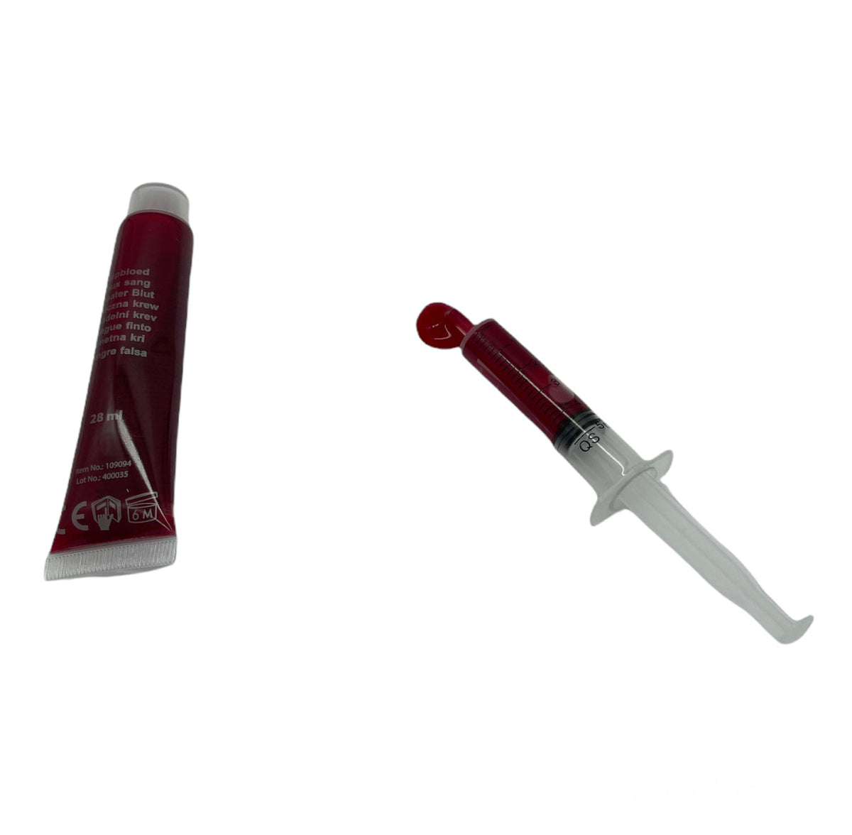 Fake Blood Syringe Set With Refill - 2 x 28 ml