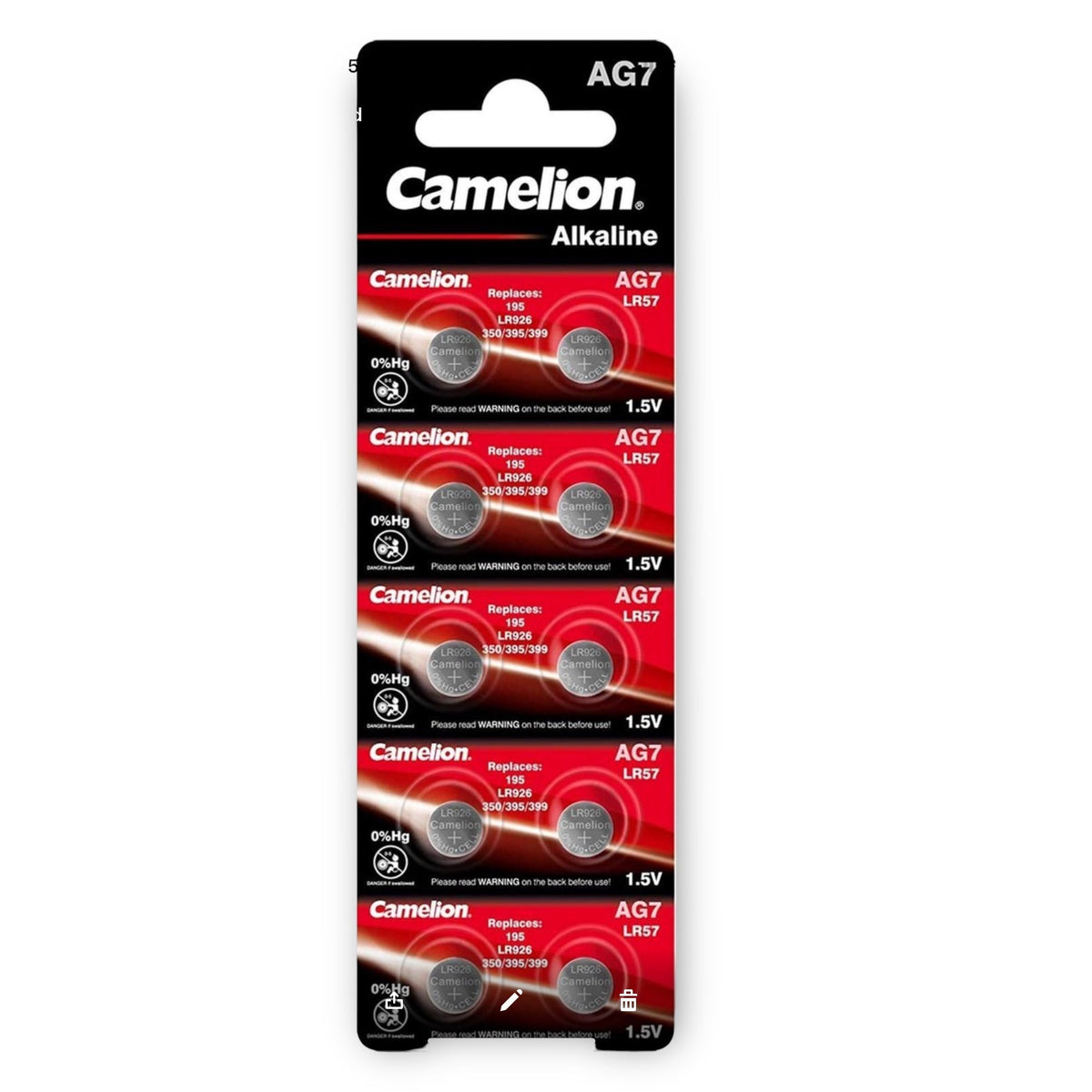 Camelion Alkaline LR57 LR927 395 Button Cell Batteries 10 Pack