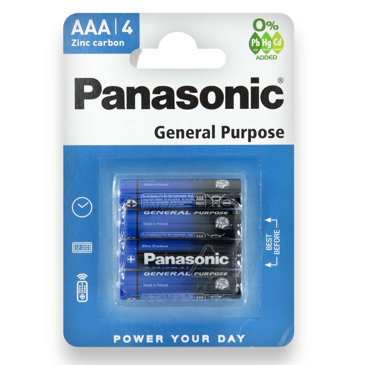 Panasonic AAA Zinc Carbon Batteries 4 Pack