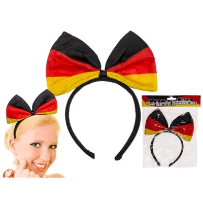 Germany Bow Headband - Black, Red and Yellow