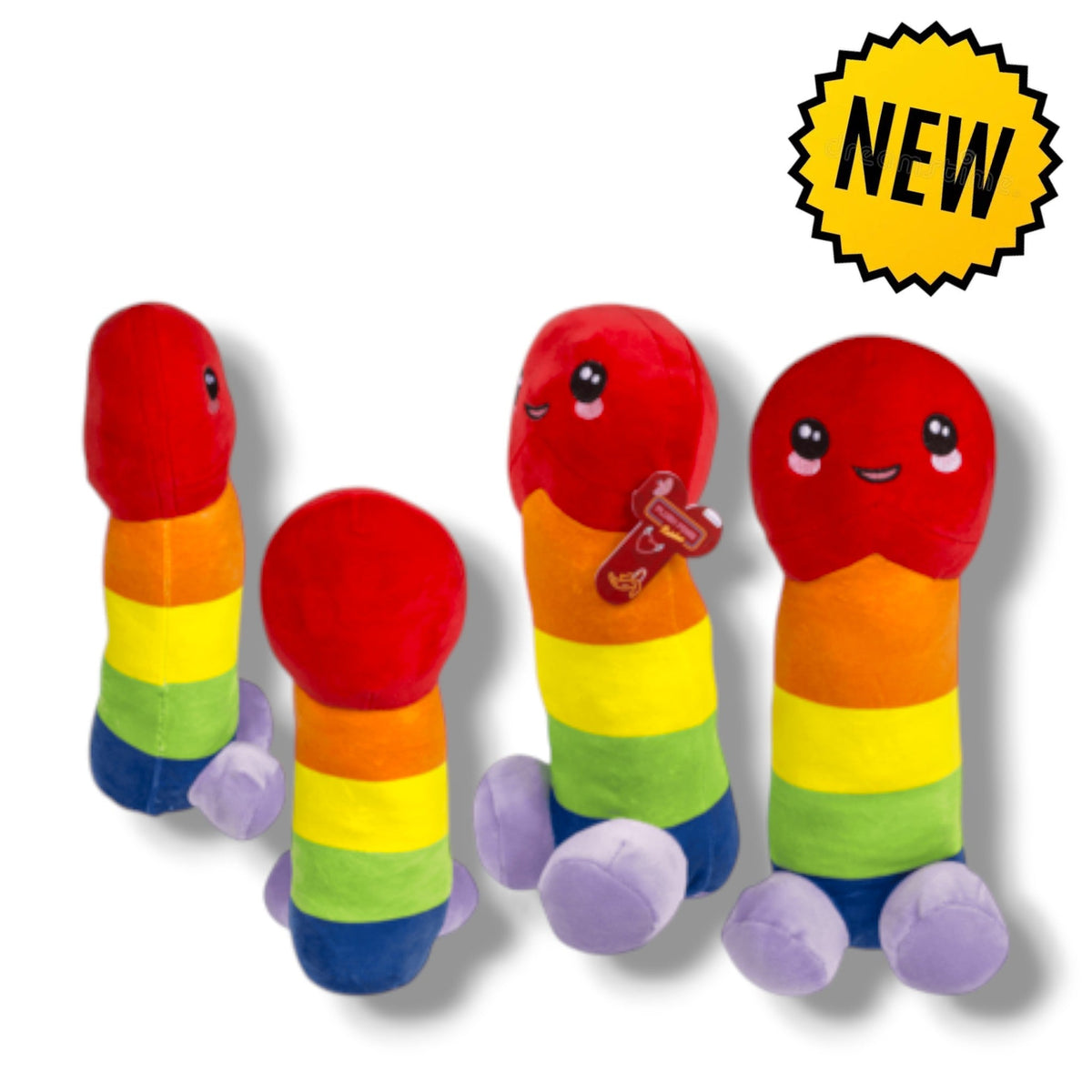 Plush Penis, Rainbow, 30 cm
